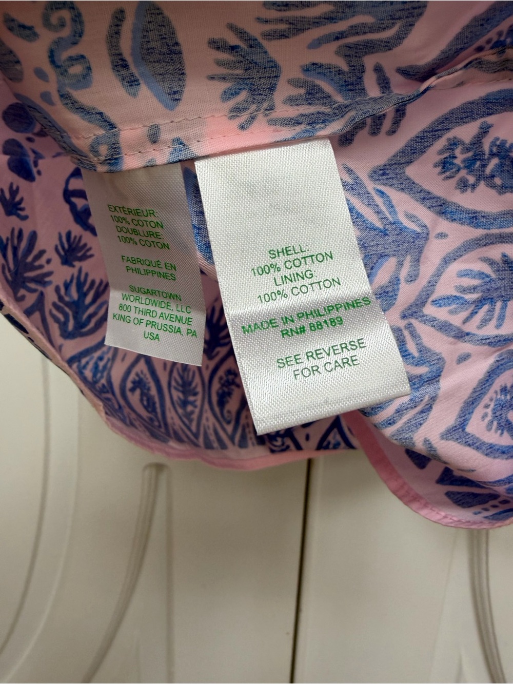 Lilly Pulitzer Frankee off The Shoulder Blue Floral Puff-Sleeve Top - Picture 5 of 6